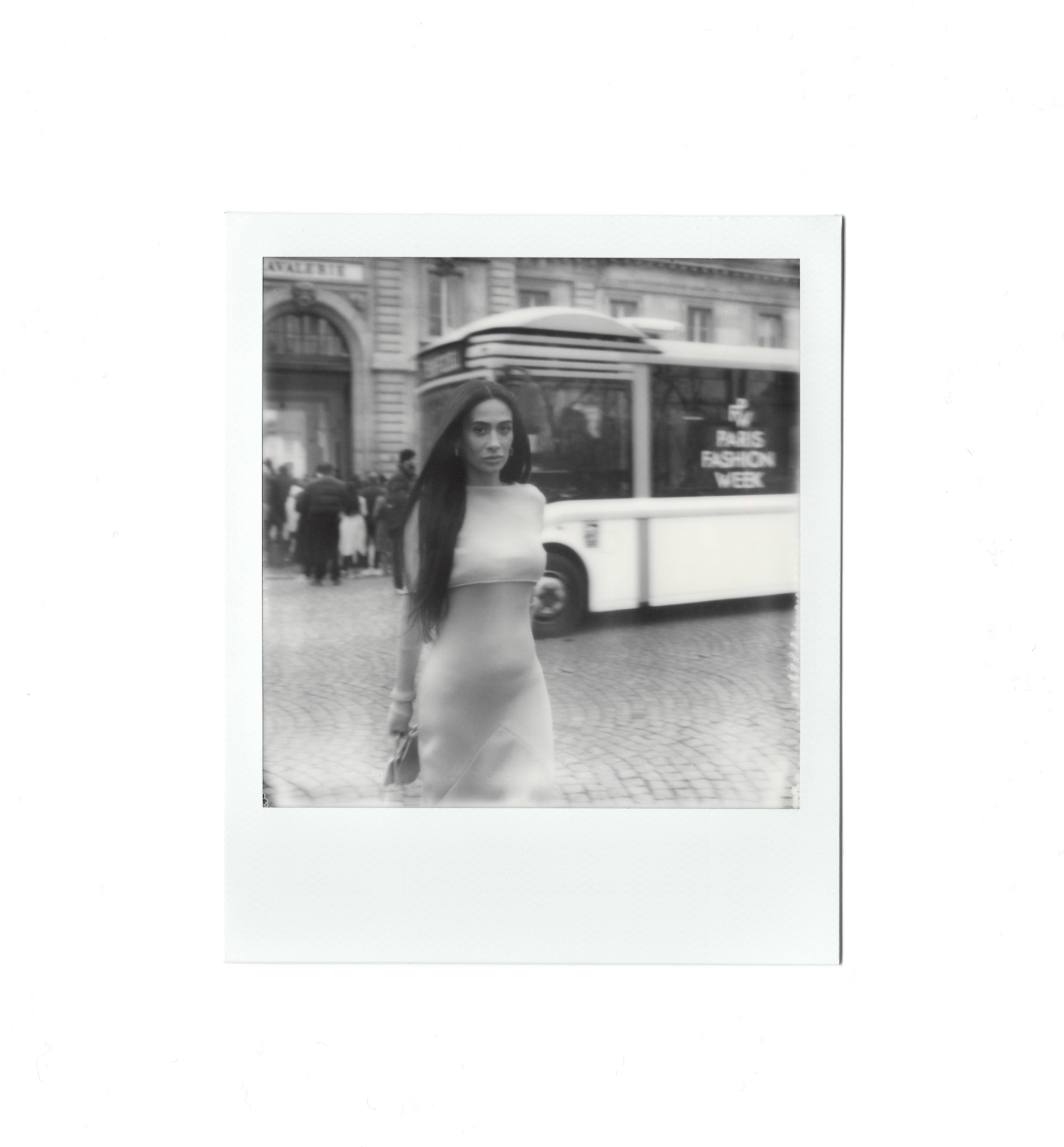 Portrait de rue pendant la Fashion Week au Polaroid